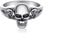 Schädel Ringe 925 Sterling Silber Gothic Totenkopf mit Rose Blume Statement Ring Vintage Skelett Schmuck für Damen-7