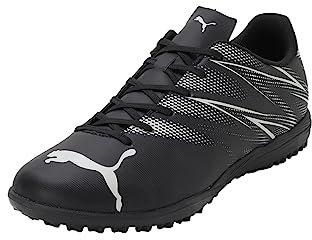 PUMA Men's ATTACANTO TT Sneaker, Black Team Silver, 9 UK