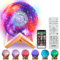 OBEST Haut-Parleur Coran, Quran Lampe Lunaire 3D, Lecteur Bluetooth Musulman avec 7 Couleurs de Changement Tactile, Contrôle de L'application Mobile Rechargeable par USB