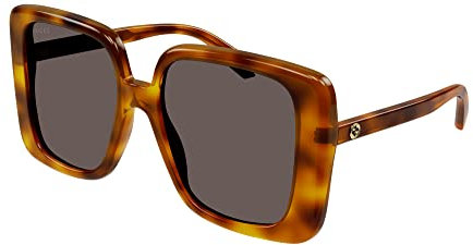 GUCCI Womens GG1314S Sunglasses, Havana-Havana-Brown, 55
