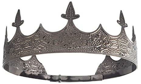 Kronen-Haarschmuck, Royal King Diadem, Herren, Metall, Große Tiara, für Halloween-Kostüm, Medium, Legierung, Katzenauge