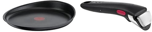 Tefal Ingenio Eco Resist Poêle à crêpe 27 cm, Fonte d'aluminium, Induction L8581004, Poignée amovible noire, Verrouillage sécurité 3 points, Garantie 10 ans, Expertise L9863302