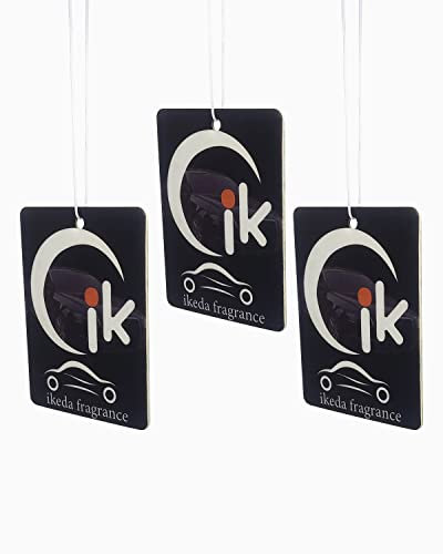 ikeda perfume Auto Lufterfrischer Duft Karten | 3Pcs Automobil Parfüm Aromatherapie Ornament | 45 Tage Haltbare Autospiegel Hänge Diffusor | Auto Odour Deodorant Schrank (MIX A, 3Pcs)