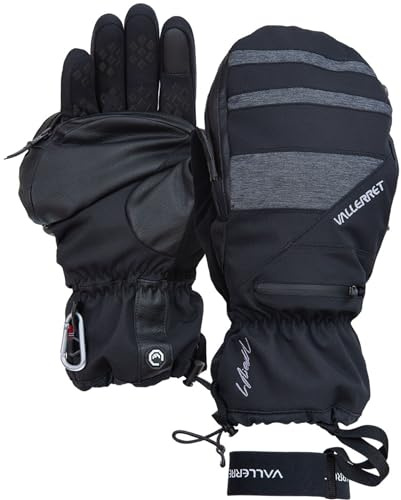 Vallerret Skadi LRS Zipper Mitt Photography Glove, 2-in-1 Mitten & Separate Liner, Storm Leash, Carabiner Clip
