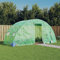 ShCuShan Serre avec Cadre en Acier Vert 10 m² 5x2x2,3 m,Carport Abri Voiture,Serre Tunnel
