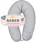sei Design Stillkissenbezug XXL 190x30 cm - personalisiert mit Namen und Geburtsdatum personalisierte Geschenke Baby Junge Mädchen für Stillkissen Lagerungskissen Schwangerschaftskissen