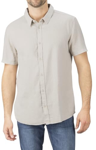 riverso Leinenhemd Herren Kurzarm Regular Fit RIVCarlo Freizeithemd | Sommerhemd Leinen Hemd Knopfleiste Einfarbig Weiß Beige Blau Grün S M L XL XXL 3XL 4XL 5XL