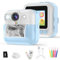 Kinderkamera Sofortbildkamera,Sofortbildkamera Kinder, 1080P Digitalkamera Kinder mit 32GB Karte Druckpapier,Geburtstags Weihnachten Geschenke für Jungen und Mädchen 3-12 Jahre(Blau)