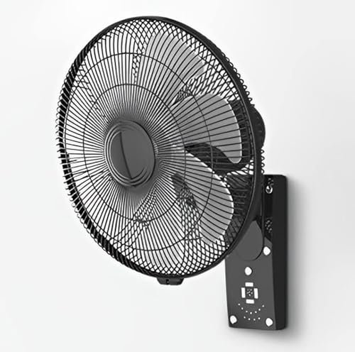 HENXUE Wandventilator 16 Zoll Mit Ferngesteuertem Oszillationsventilator, Neigbarem Kopf, 3 Geschwindigkeitseinstellungen, 7,5-Stunden-Timer, Für Den Einsatz in Häusern,001