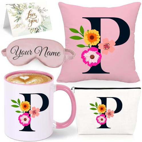 Taza de café con iniciales personalizadas, taza de café y té, taza personalizada con iniciales, regalo para su mejor amiga, hermana, hija (inicial A)