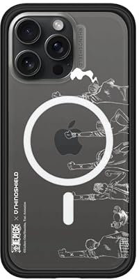 RhinoShield Modulare Case kompatibel mit MagSafe für [iPhone 15 Pro Max] | Mod NX Überragender Magnet, strapazierfähige Schutzhülle - Schwarz [One Piece/X Mark of Friendship White]