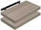WOLTU 2X Wandregal Wandboard Bücherregal Regale für Deko Wandablagen aus MDF Holz, 2er Set Hängeregal Graue Holzoptik, 40x22.9x3.8cm