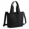 Shengxi Canvas Tasche damen, Große Kapazität Handtasche Canvas mit Reißverschluss, Multifunktion Lässig Handtasche geeignet für den Alltag Büro Schule Reisen und Einkaufen, Schwarz