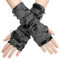 Long Keeper 1Paar Halloween Handschuhe Fingerlos Spitzenhandschuhe Schwarze Punk Spinnennetz handschuhe kostüm für Halloween Party Kostüm Kostümzubehör