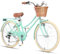 Glerc Missy 24“ Zoll Mädchen Cruiser Kinder Fahrrad 6-Gang Teen Hybrid City Fahrrad für Jugendliche im Alter von 12 13 14 15 16 Jahren mit Weidenkorb & Leichtgewicht, Mintgrün