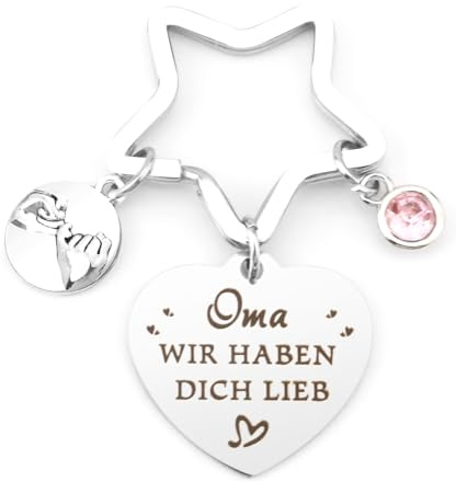 Kzikbxh Herzliche Aufmerksamkeit & Weihnachtsfüller für Oma, Schlüsselanhänger zum Muttertag, Geburtstag und Weihnachtsfest, Eine liebevolle Geste von Enkelkindern