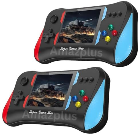 Amazplus Videogiochi a mano 500 in 1 console portatile per videogiochi mini sistema retrò per videogiochi per bambini da 5 a 10 anni con schermo LCD colorato da 3,5 pollici colori assortiti