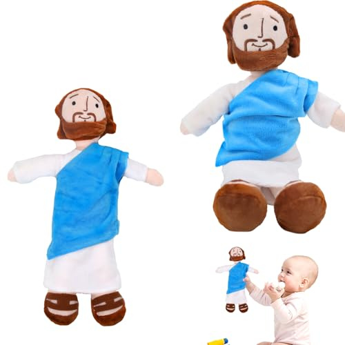 Fosoloni Jesus Plush,32cm Jesus Kuscheltier, My Friend Jesus PlüSchpuppe,Christus Religiöser Retter Jesus Kuscheltier,Stoff Jesu für Partyzubehör,Weihnachts,Ostern Spielzeug,für Kinder Frauen Männer