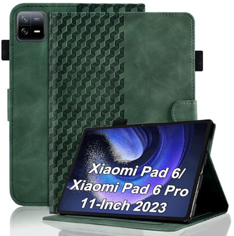 Vkooer Étui portefeuille pour Xiaomi Mi Pad 6/Mi Pad 6 Pro (11, modèle 2023) en cuir synthétique de qualité supérieure avec support de visualisation multi-angle et emplacements pour cartes Smart
