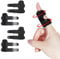 Votvlog 4 Stück Fingerschiene, Fingerbandage Stacksche Schiene Splint Fingerorthese zur Ruhigstellung Schnappfinger Kapselriss, Geeignet Für Mittelfinger, Kleiner Finger (Schwarz mit Löchern)