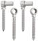 FINGERINSPIRE 2 Lot de 304 Charnières de Portail en Acier Inoxydable M12 Charnières de Portail à Crochet et à Œil Avec Trou 16mm Charnière à Tire Fond pour Poteau en Bois Portails en Bois Clôtures