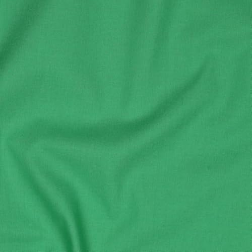 VmG-Store Baumwollstoff Uni 100% Baumwolle Oeko-Tex Meterware ab 50cm über 70 Farben zur Auswahl (101 Kelly Green, 200 x 148cm)