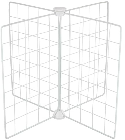 BESTYASH Chest Freezer Divider, 1-Pack with 4 Metal Wire Panels, White | Each Panel 11.8 x 7.9 in, Compact Deep Freezer Organizer Separators for Food Package Sorting