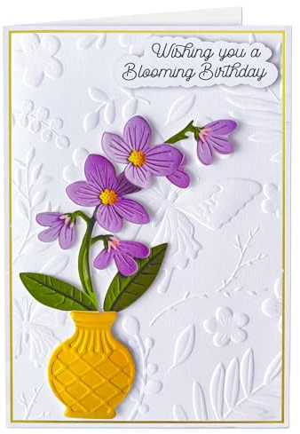 Joli Coon 3D Geburtstagskarte Frau, mit FinePaper Kuvert, 17 x 11,5 cm | 350g Designerpapier, Fine-Paper-Kuvert, goldener Siegelsticker, für persönliche Geburtstagswünsche, Premium-Papeterie