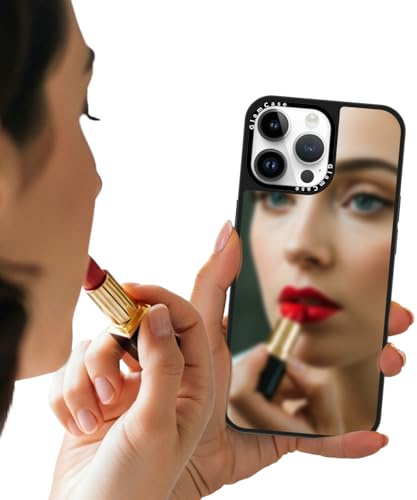 GlamCase Mirror Case for iPhone 14 Pro, iPhone 14 Pro Case - Reflective Hard TPU ShockProof Protective Back Case Cover with Built-in Mirror for Makeup for Girls Women