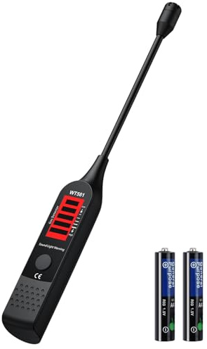Proster Handheld Gas Leak Detector with 125mm Probe Natural Gas Detectors | For Home with 5-Level Visual & Audible Alarm Combustible Gas Sniffer for Methane, Propane, Butane, Ammonia