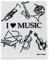 Radiergummi I love Music (10-Stück-Packung) - Schönes Geschenk für Musiker