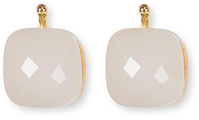 HEIDE HEINZENDORFF Einhängerpaar facettiertes Quarzglas, Opal, Rose