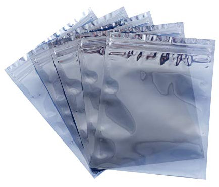 50Pcs Antistatic Resealable Bag 15X20cm/5.9X7.9inch, Premium Anti Static Bag for SSD HDD and Other Electronic Devices