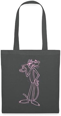 Spreadshirt Pink Panther Paulchen Stehend Skizze Stoffbeutel, One size, Graphite