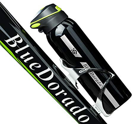 CoolChange Bouteille d'eau isotherme en acier inoxydable avec paille pour le froid Deux applicables – One Push Open – Bouteille d'eau de sport pour vélo avec paille de 20 ml