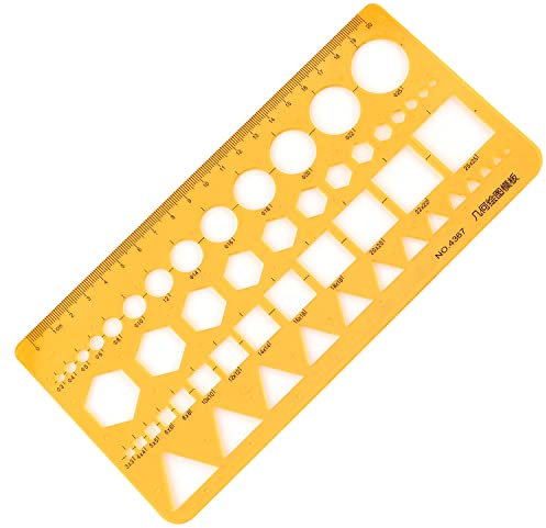 Utoolmart Geometrische Schablone, Lineal, Messwerkzeug, Innenarchitektur, Zeichenwerkzeuge und Linealformen für Architektur, 1 Stück