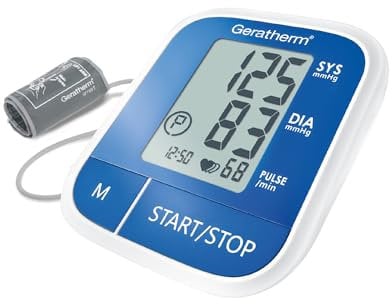 GERATHERM smart - Digitales Oberarm-Blutdruckmessgerät/großes Display/leise Messung/Manschette 22-32 cm