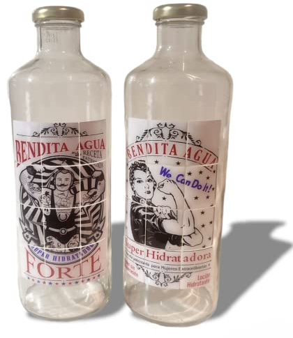 Lot de 2 bouteilles en verre avec bouchon à vis, motifs inspirants, idéales pour hydratation quotidienne et utilisation multifonctionnelle 1 l