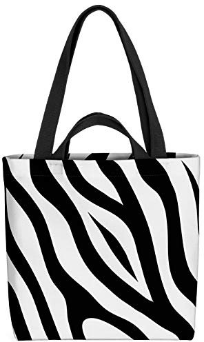 VOID Zebramuster gestreift Tasche 33x33x14cm,15l Einkaufs-Beutel Shopper Einkaufs-Tasche Bag