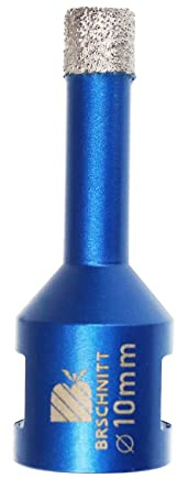 Diamond Drill Bit 10mm,BRSCHNITT 1pc M14 Vacuum Brazed Diamond Tip Drill Bit for Tile Porcelain Stoneware Ceramic Marble Granite Drilling,Suitable For Angle Grinders