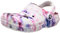 Crocs Unisex Classic Tie Dye Lined Clog | Fuzzy Slippers Holzschuh, Granat/Mehrfarbig, 41 EU
