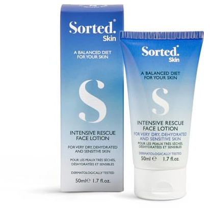 Sorted Skin | Intensive Rettung Gesichtslotion für trockene, juckende und empfindliche Haut, nicht fettende, hypoallergene Gesichtscreme, geeignet für alle Hauterkrankungen 1 x 50 ml
