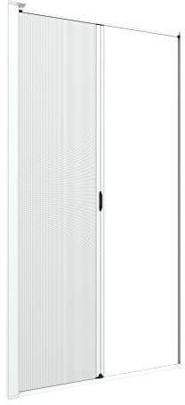 Zanzanet Zanzariera laterale con molla a rullo chiusura Ermetica per finestre su misura personalizzabile e con cerniera zip laterale isolante e profilo in alluminio 80x210 cm