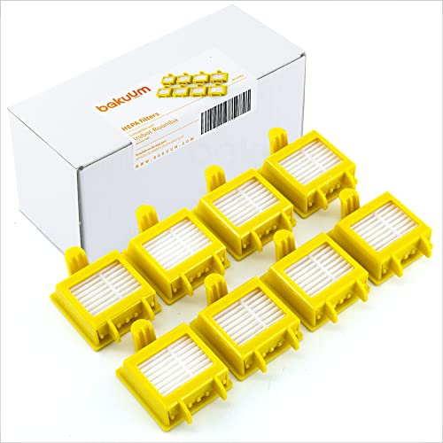 BAKUUM Pack 8 HEPA-Filter Kompatibel mit iRobot Roomba 700 Series Ersatzteil- und Zubehörpaket für Roboter-Staubsauger. 720 750 760 765 770 772 772 774 775 776 776 780 782 782e 785 786 786 790