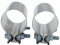 SHLPDFM Universal 2.5 Inch Exhaust Clamp Pipe Connector Exhaust System T304 Stainless Steel (2.5 Inches) Pack of 2