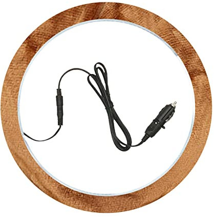 Valink Beheizte Auto-Lenkradhülle, schnelle Wärme, 38,1 cm, Universal-Lenkradbezug, Wildleder, Auto-Lenkradhülle, warmes Braun