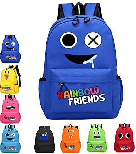Rainbow Friends Schultasche, Rainbow Friends Backpack, Rainbow Friends School Bag, Große Kapazität Rucksack, Wasserdichter Rucksack, Anime Cartoon Schoolbag, Unisex Casual Childrens Backpack