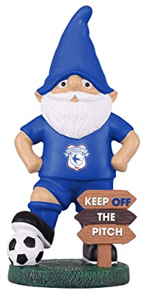 FOCO Officially Licensed Cardiff City FC Keep Off The Pitch Football Garden Gnome