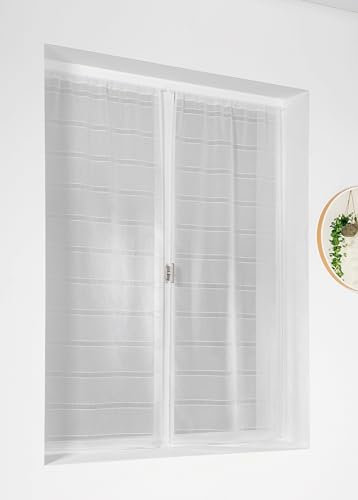 Linder Coppia di vetri CORDELETTE Ecru in 70 x 160 cm, Ecru