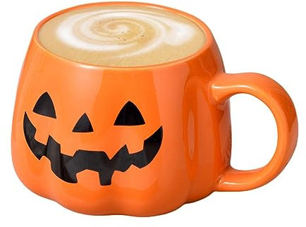 Anloximt Tazza con Zucca di Halloween | Tazze in Ceramica per bomboniere con Manico | Tazze da caffè di Halloween, Simpatica Tazza di Halloween in Ceramica Durevole e sicura per i Bambini